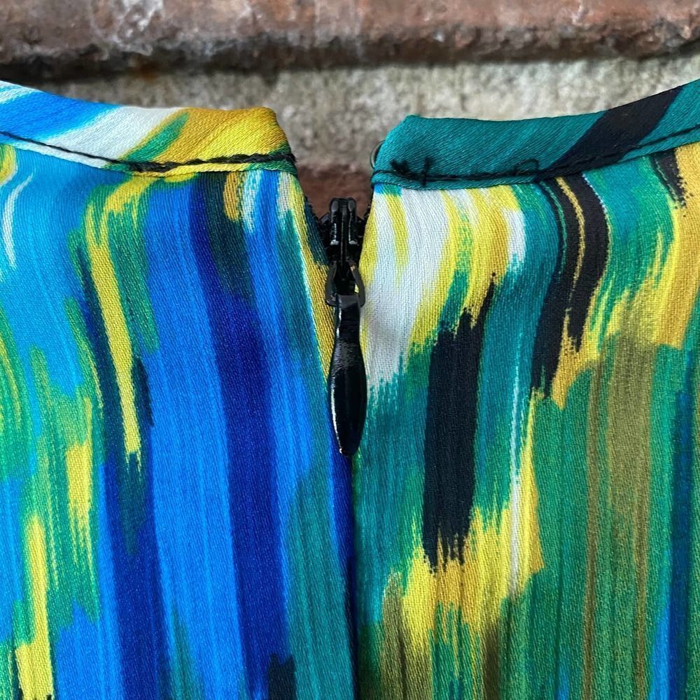Dress Barn Printed Tank Pencil Skirt Dress Blue, Green, Yellow, Black Size 10 - Picture 10 of 14